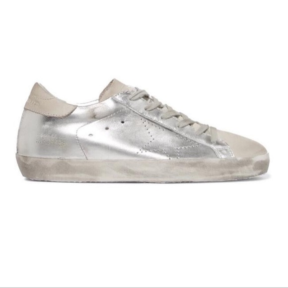 Golden Goose Shoes - Golden Goose GGDB silver metallic dissstressed Superstar